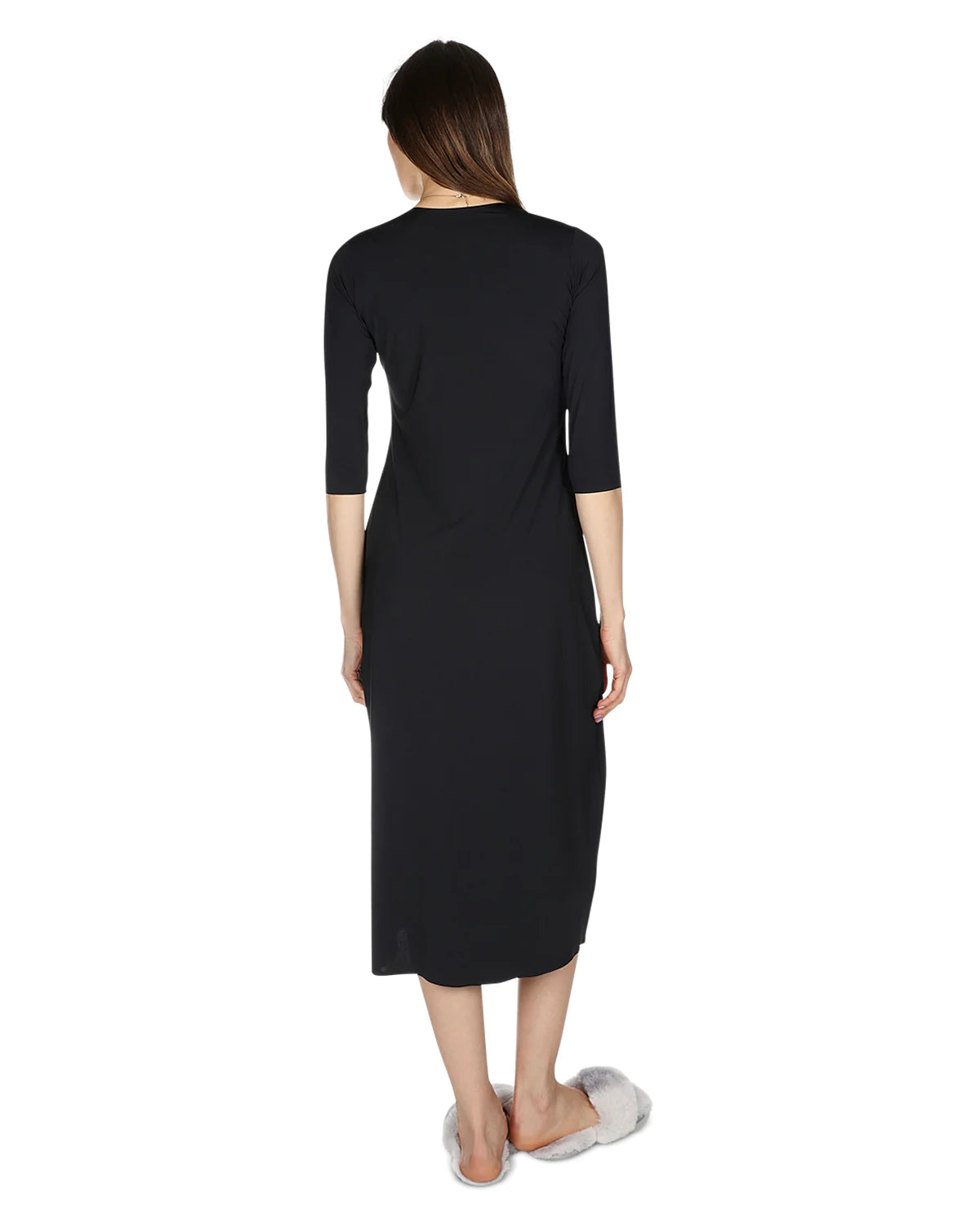 Womens Full Slip Modesty Layer Dress With Quarter Sleeves 42 Inch or 48 Inch Length Memoi