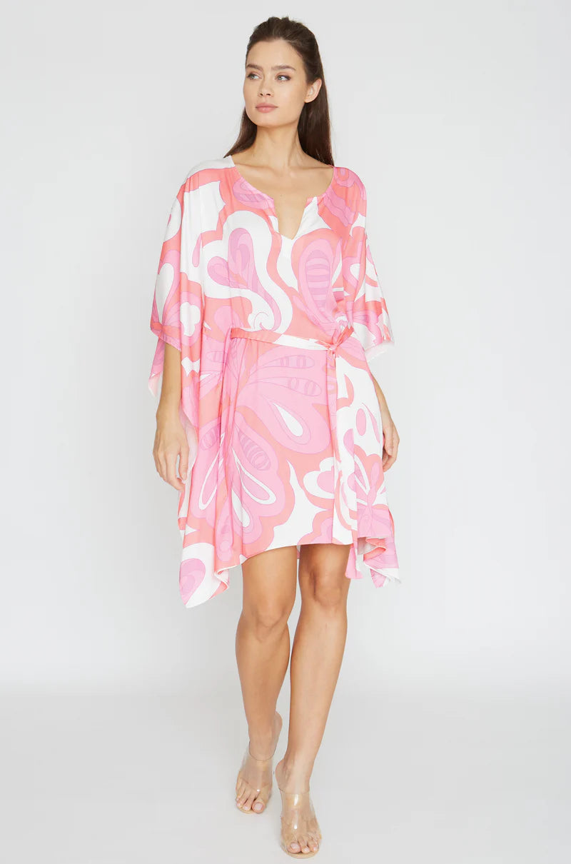Wrap Up By VP Pink Martini Short Caftan