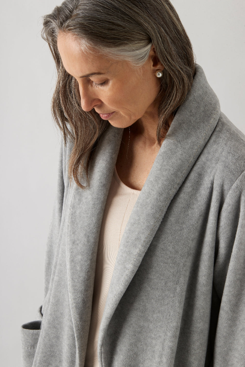 Pluto Womens Fleece Short Robe Rose