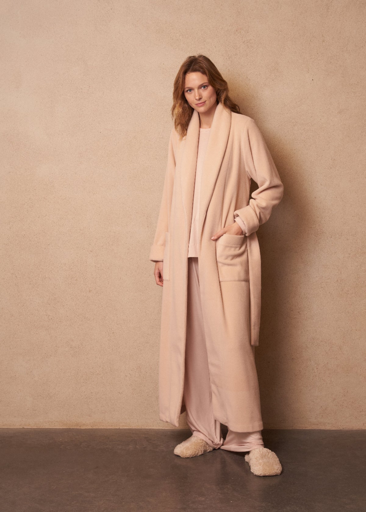 Pluto Womens Fleece Long Robe Ruth