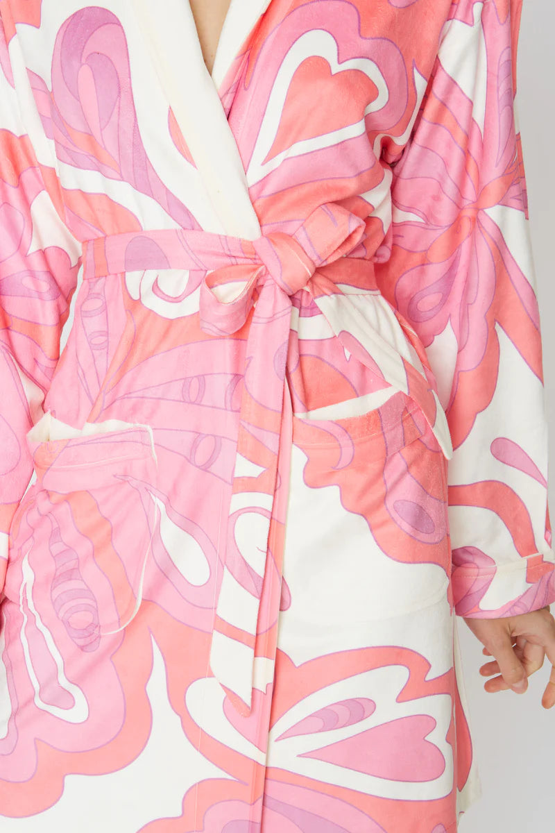 Wrap Up By VP Pink Martini Long Robe