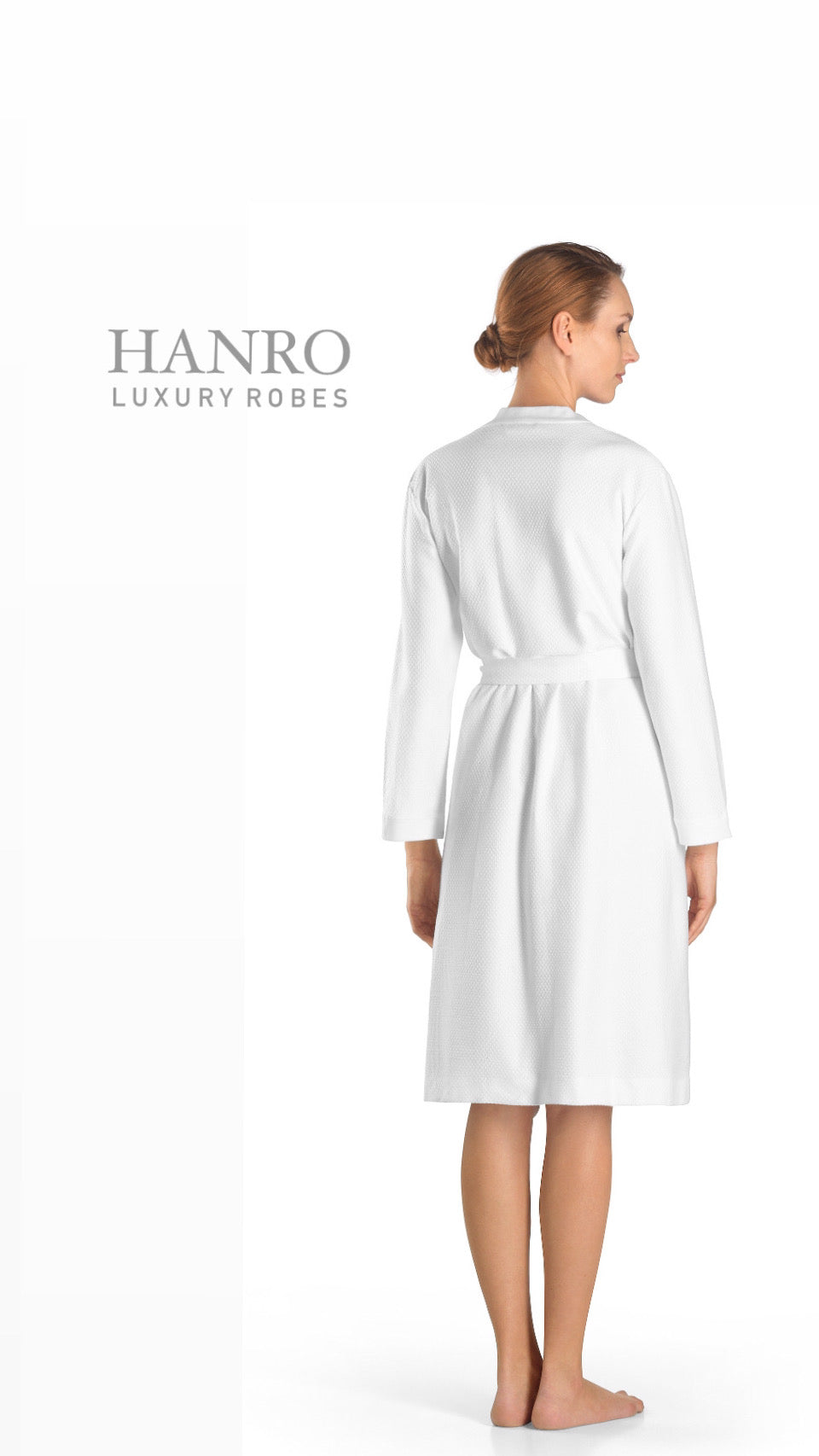 Hanro Womens Robe Selection Cotton Pique Waffle Robe Style 77303