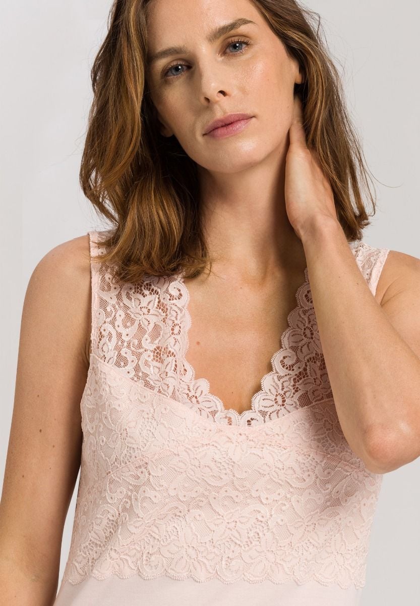 Hanro Moments V-Neck Cotton Tank Nightgown