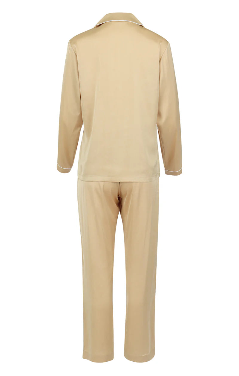 Wrap Up By VP Champagne Long Sleeve Pajama Set
