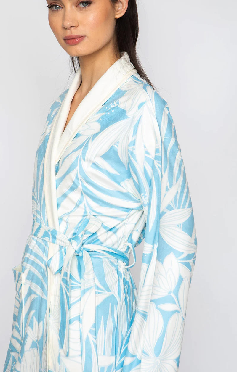 Wrap UP By VP Blue Hawaii Long Robe