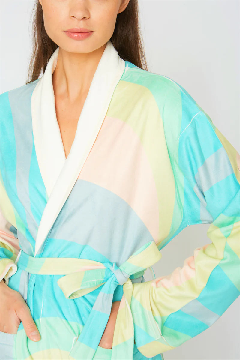 Wrap Up By VP Diva Scoop Pistachio Long Robe