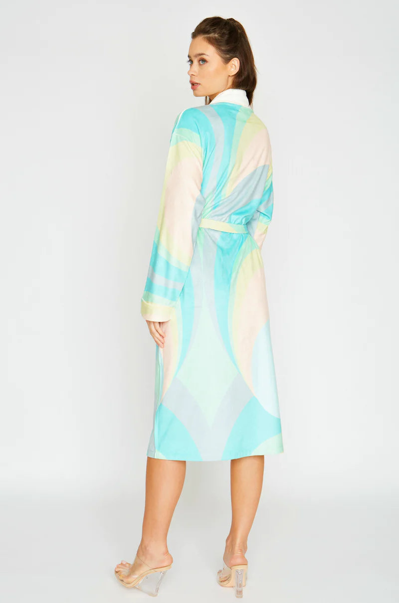 Wrap Up By VP Diva Scoop Pistachio Long Robe