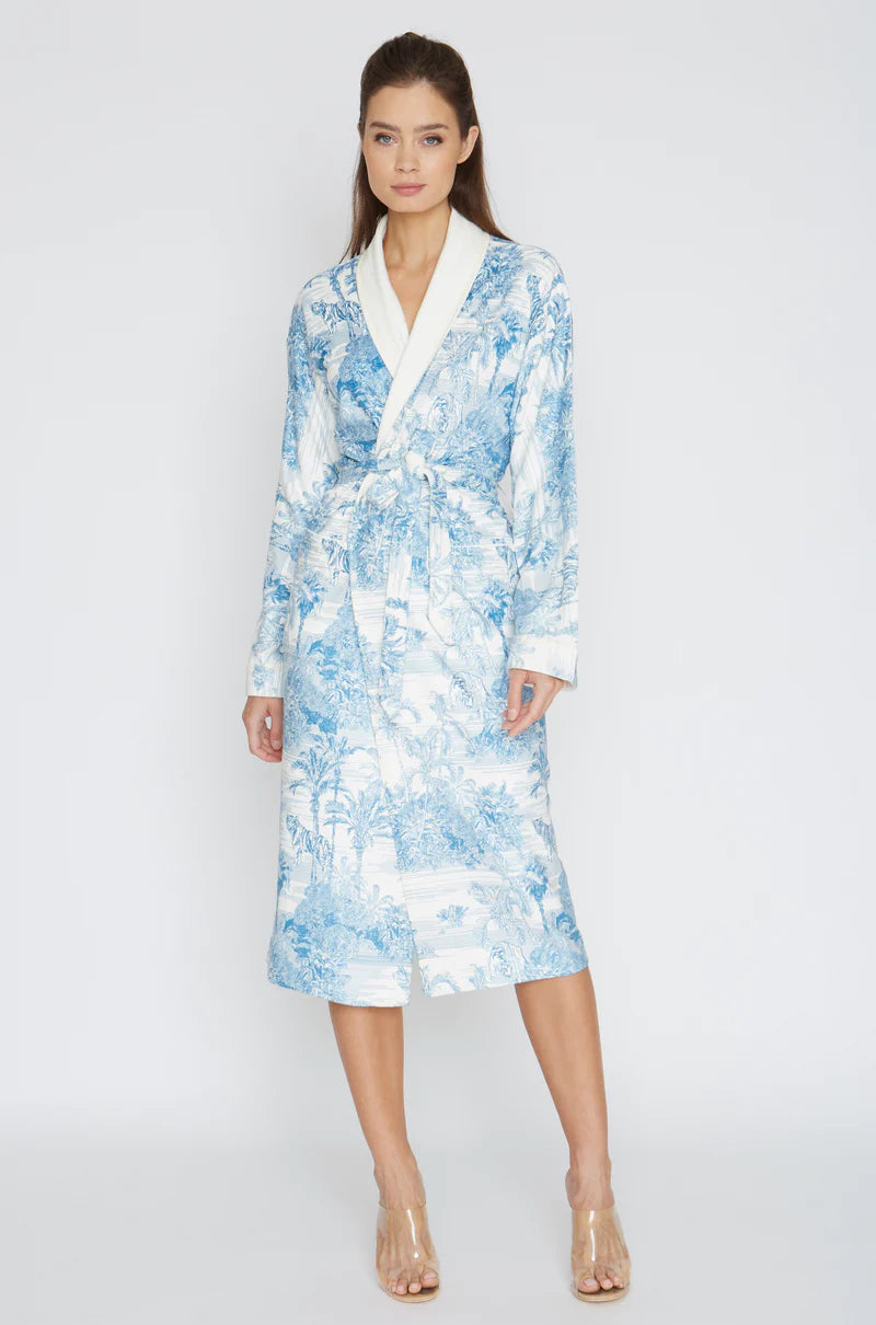 Wrap Up By VP Landscape Blue Long Robe