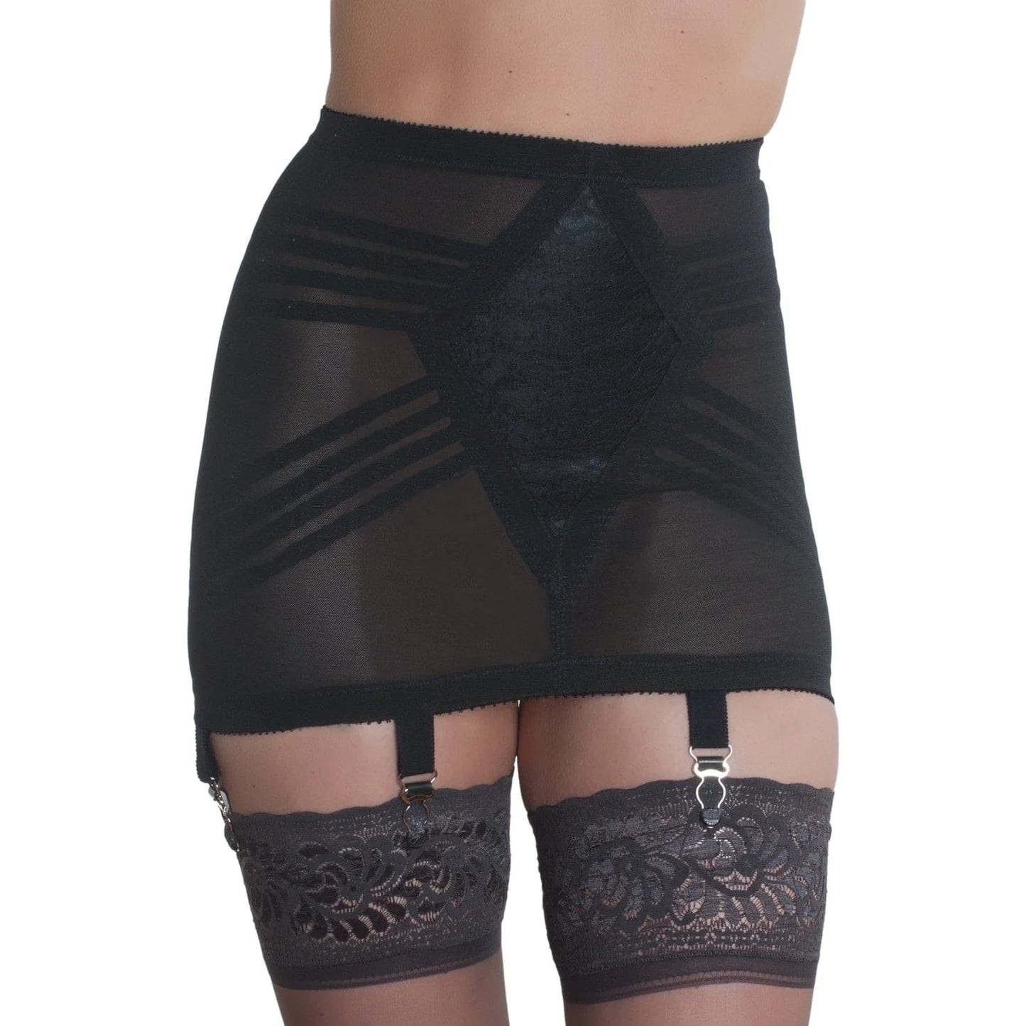Rago Open Bottom Shaper Girdle With Side Zipper And Six Metal Garters Style 1361