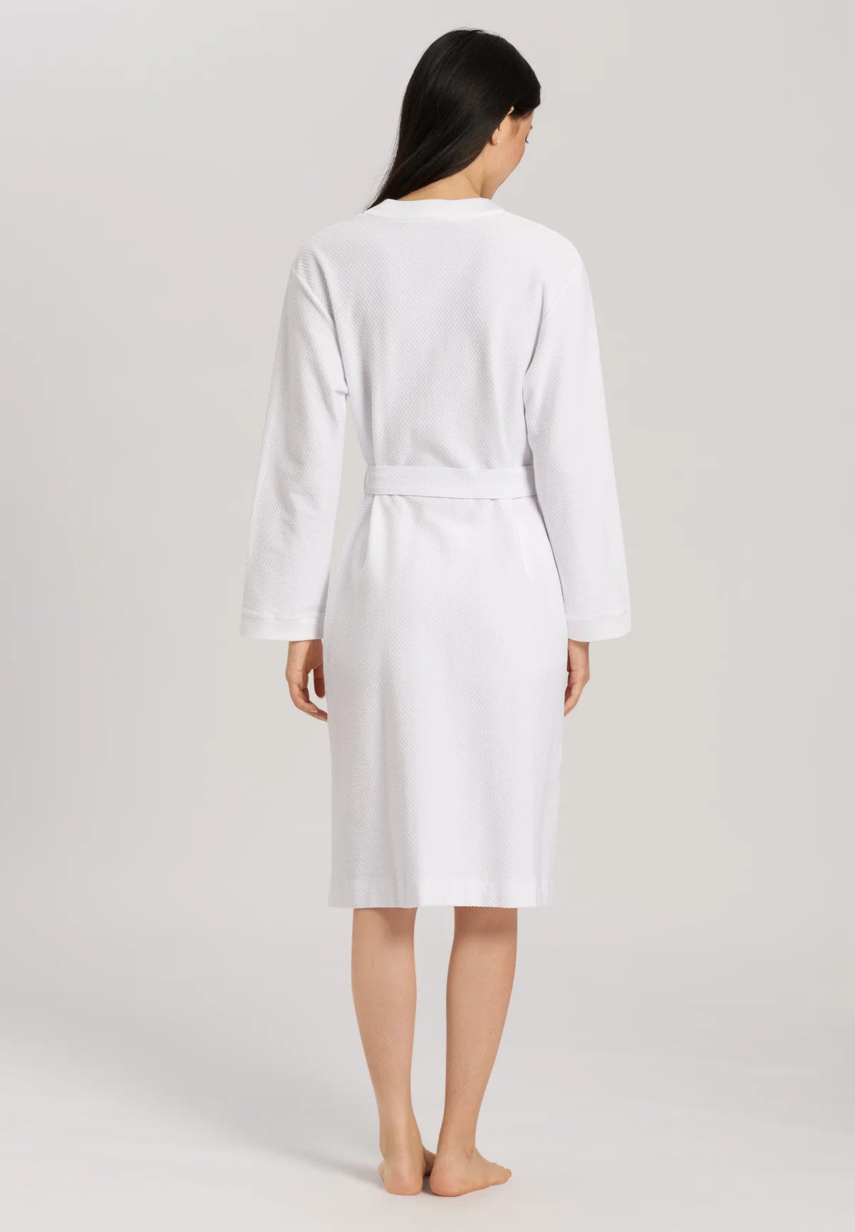 Hanro Womens Bathrobe Cotton Pique Style 77303
