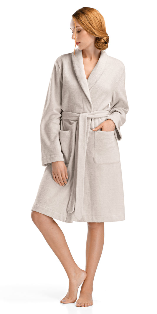 Hanro Womens Robe Selection Plush Wrap Robe Style 77127