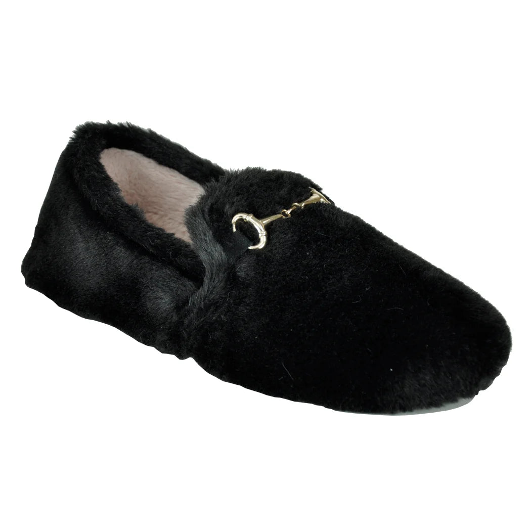 Jacques Levine Womens Furry Slipper