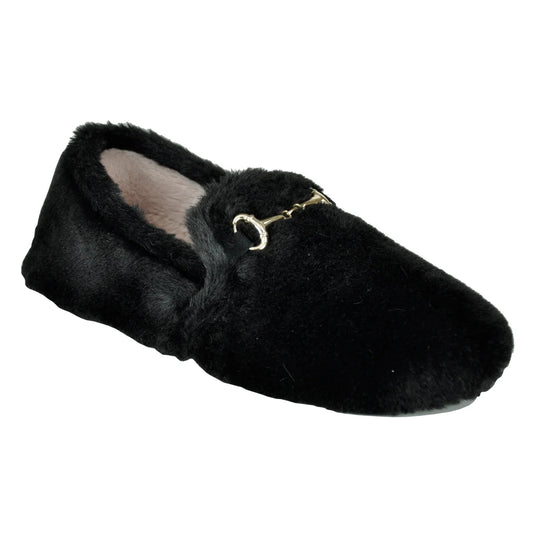 Jacques Levine Womens Furry Slipper