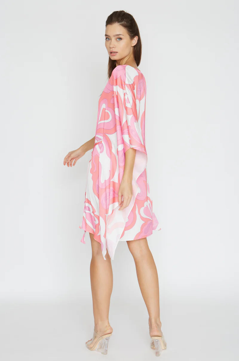 Wrap Up By VP Pink Martini Short Caftan