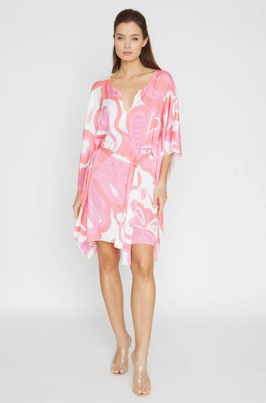 Wrap Up By VP Pink Martini Short Caftan