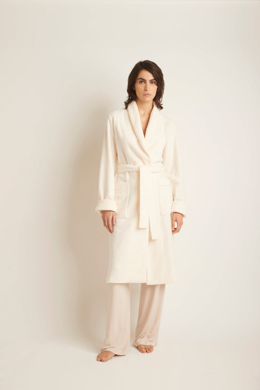 Pluto Rose Womens Fleece Short Robe