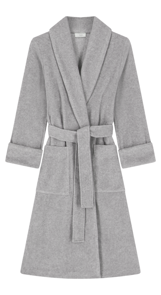 Pluto Womens Fleece Short Robe With Long Sleeves Rose
