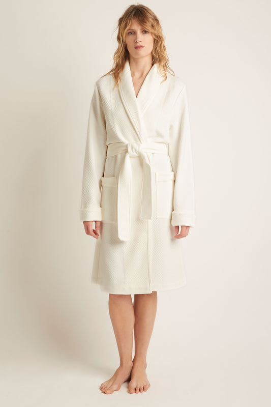 Pluto Womens Luxury Short Robe Modal And Cotton- Sofia