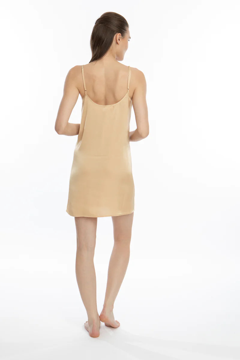 Wrap Up By VP Short Chemise Black, Champagne, Rose