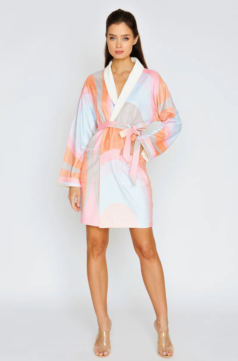 Wrap Up By VP Diva Scoop Mango Short Robe
