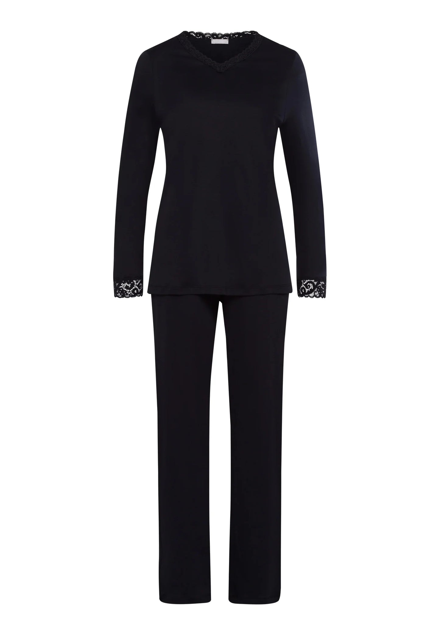 Hanro Moments Lace Trim Cotton Pajama Set