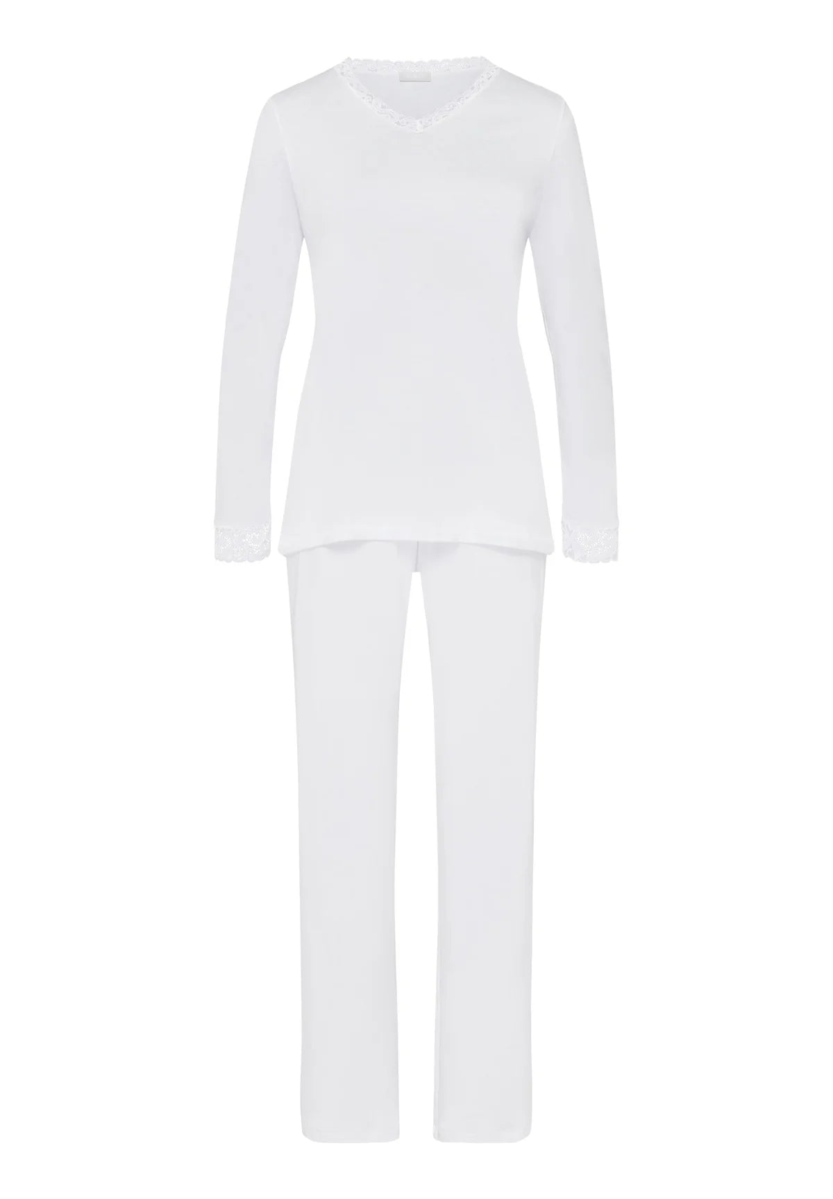 Hanro Moments Lace Trim Cotton Pajama Set