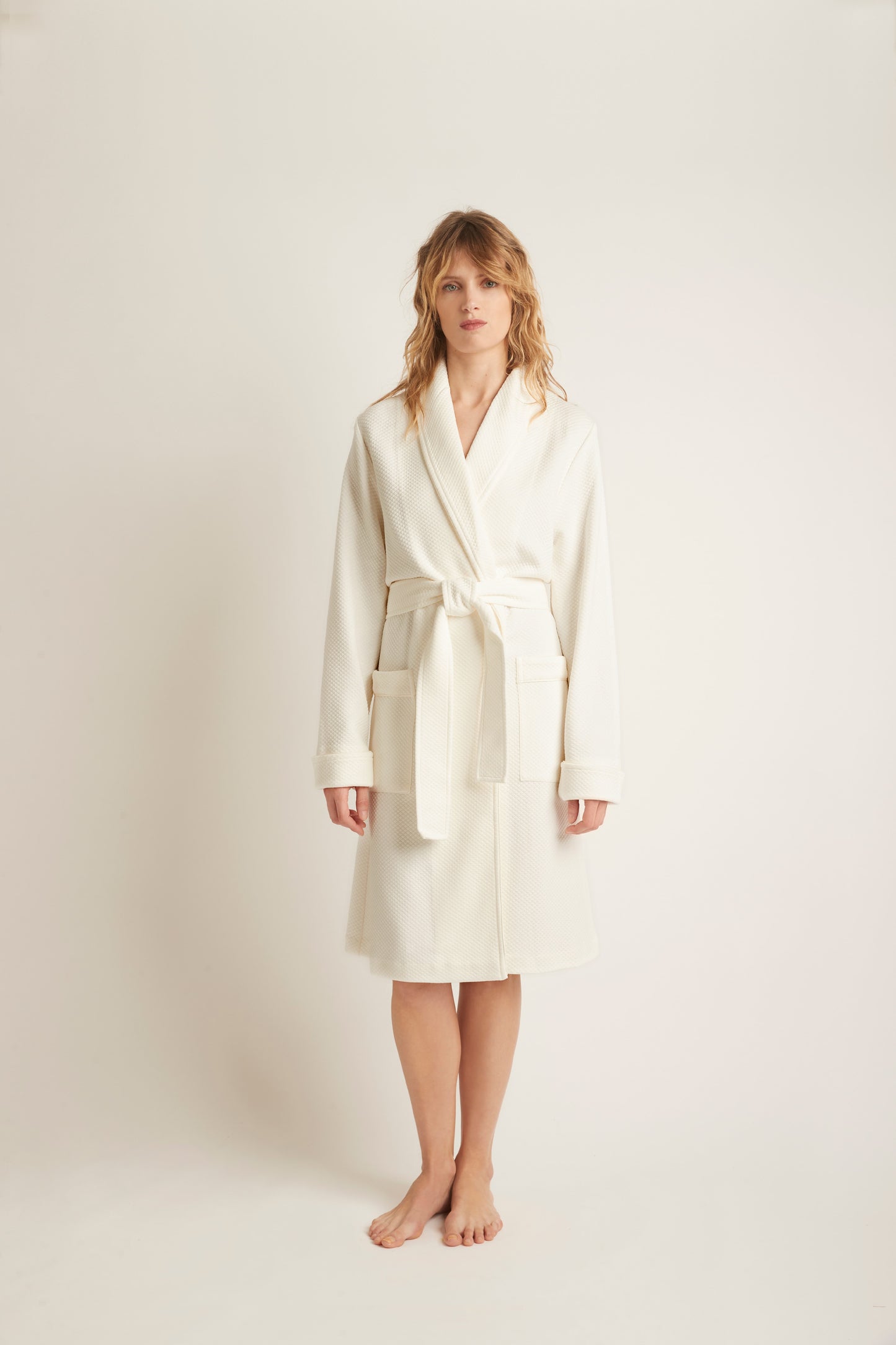 Pluto Womens Short Robe Modal And Cotton Sofia