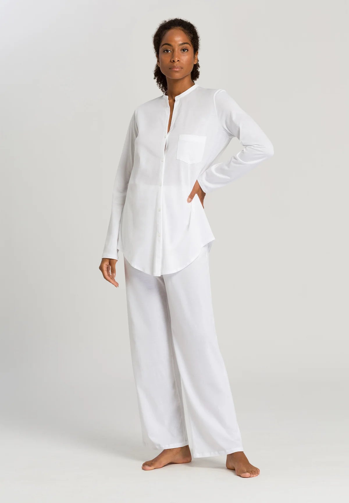 Hanro Cotton Deluxe Button Front Pajama Set