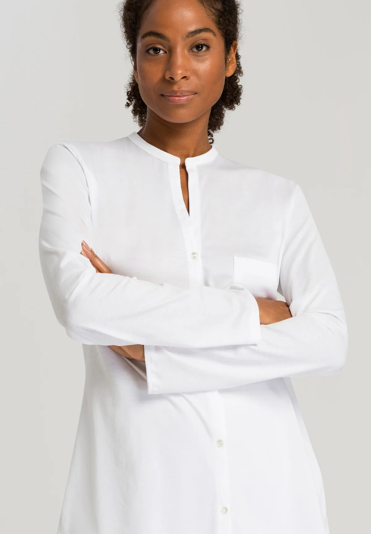 Hanro Cotton Deluxe Button Front Pajama Set