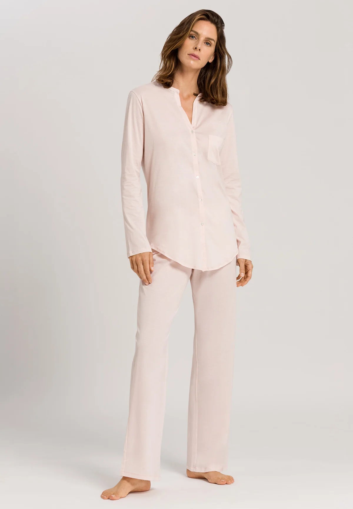 Hanro Cotton Deluxe Button Front Pajama Set