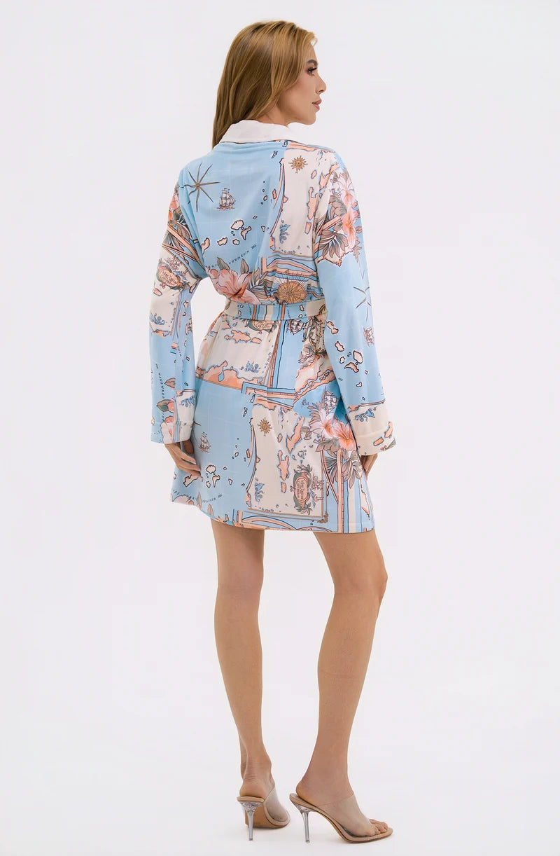 Wrap Up By VP Les Îles Caraïbes Short Robe