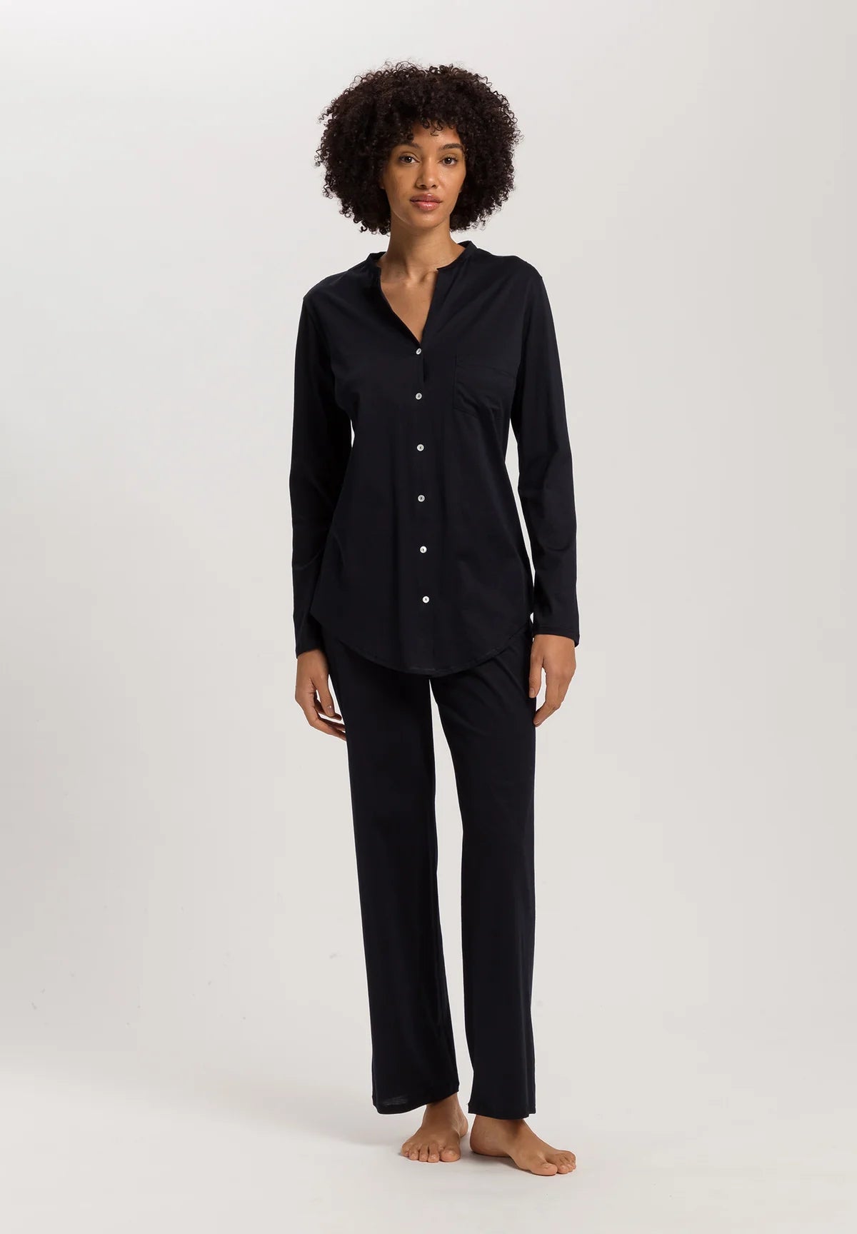 Hanro Cotton Deluxe Button Front Pajama Set