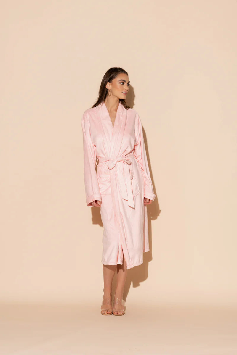 Wrap Up By VP Pink Long Robe