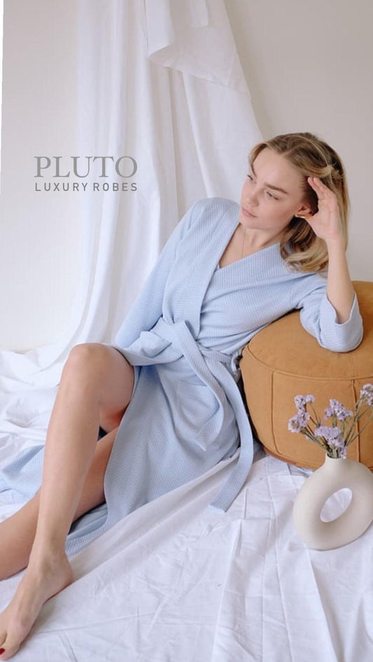 Pluto Womens Robe Long Sleeve Modal and Cotton Sylvie
