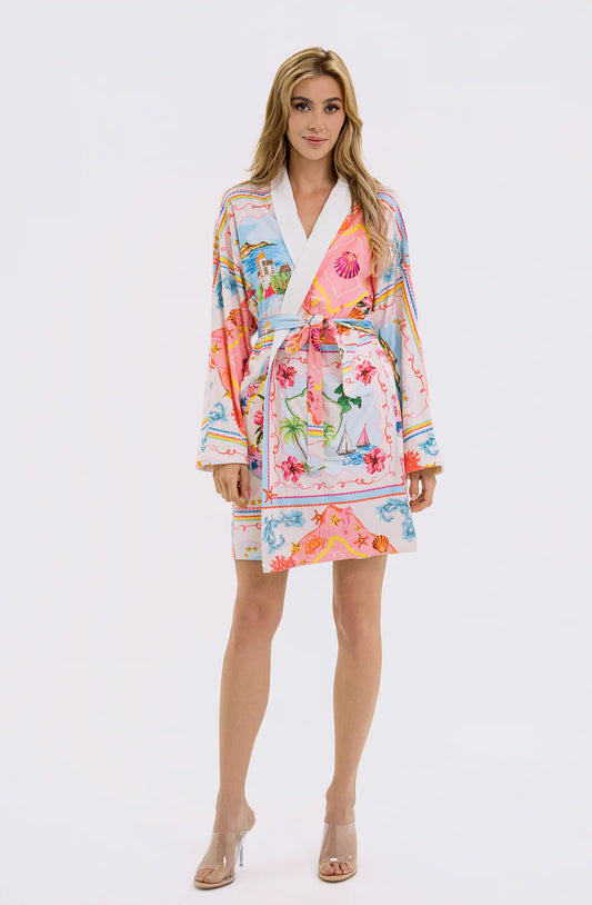 Wrap Up By VP Portofino Short Robe | Luxury Resort Robe