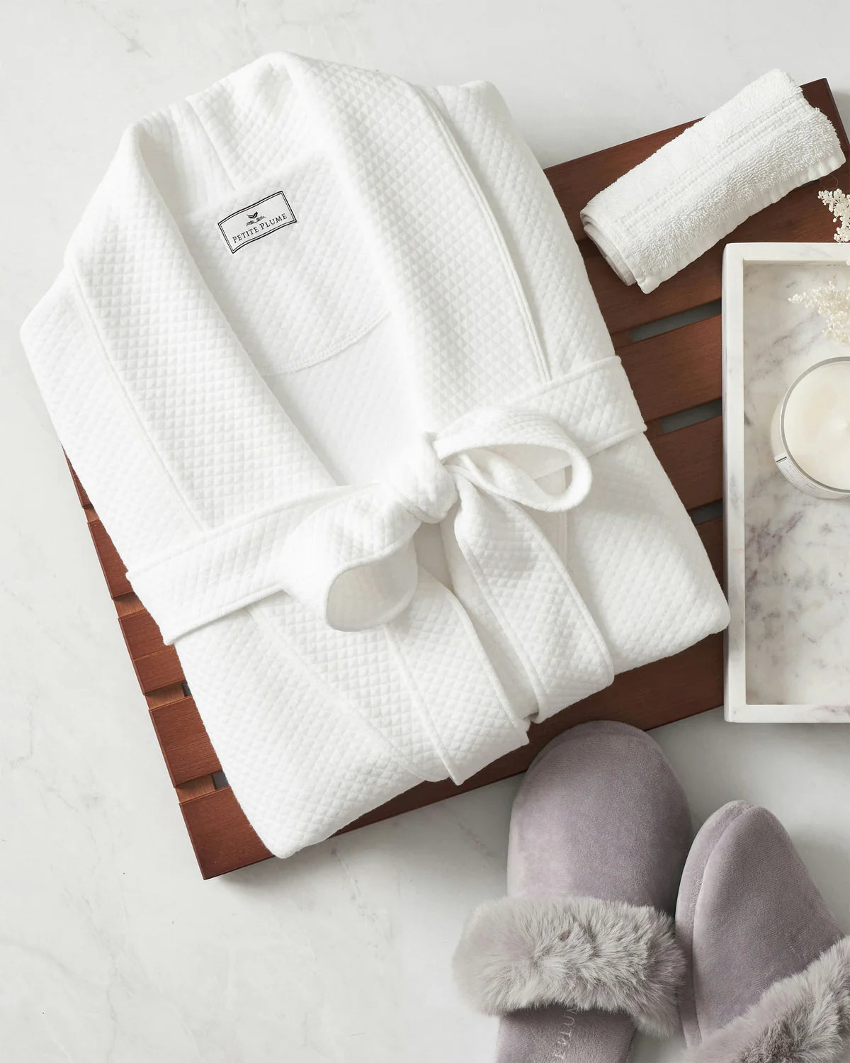 Petite Plume Women's Pima Jacquard Ophelia Robe