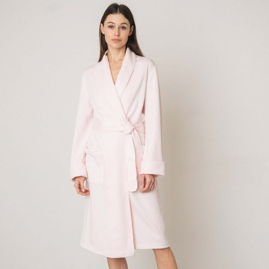 Pluto Womens Short Robe Long Sleeve Modal And Cotton Sofia