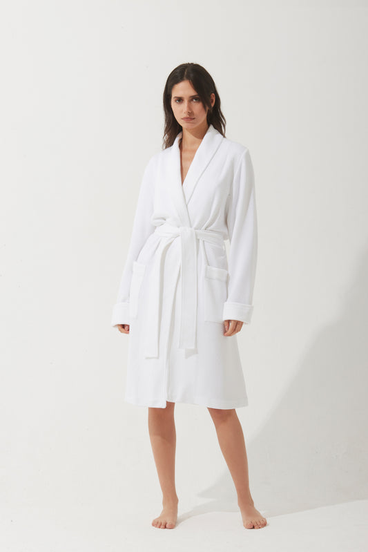 Pluto Womens Short Robe Modal And Cotton Sofia