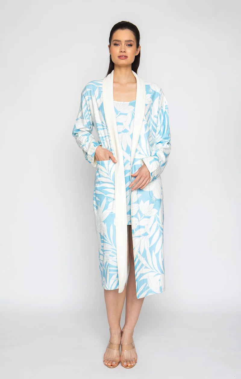 Wrap UP By VP Blue Hawaii Long Robe – The Fitting Room