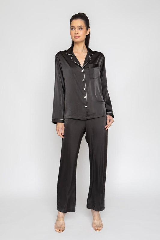 Wrap Up By VP Noir Long Pajama Set