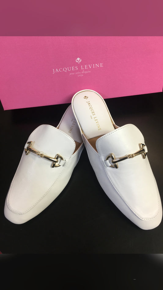 Jacques Levine Slippers "Gucci Inspired" With Gold Buckle
